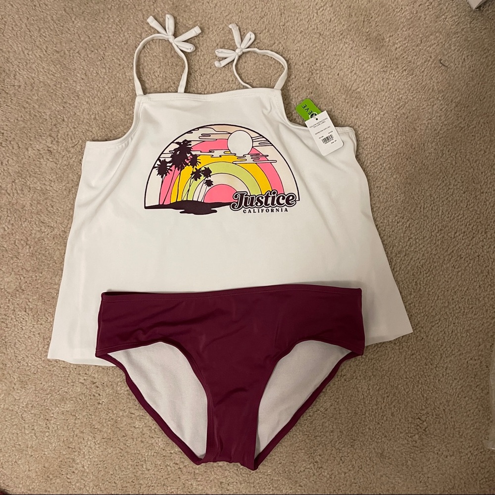Justice girls 16plus tankini 2 piece